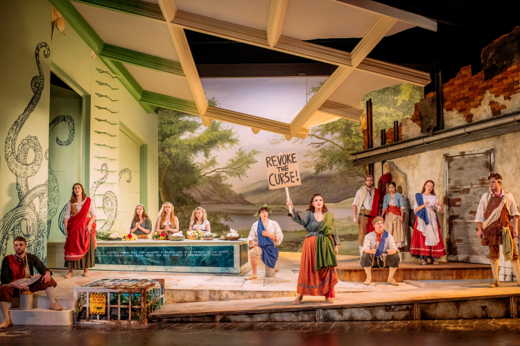 Chorus on the set of la fedelta premiata